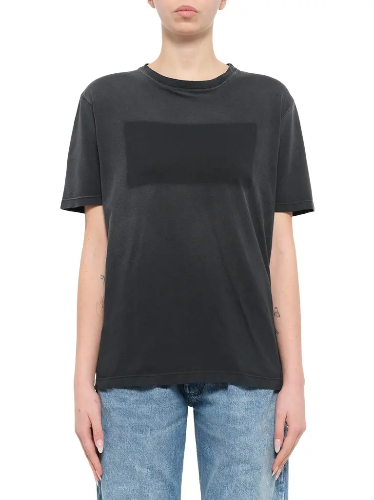 Patch T-shirt in Washed Black