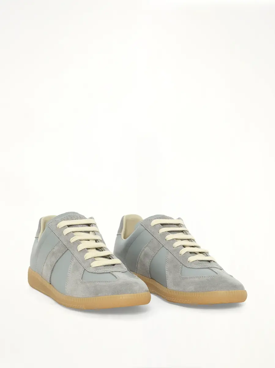 Maison Margiela Replica Leather Sneaker in Dawn Blue | Thumbnail 2 Maison Margiela Replica Leather Sneaker in Dawn Blue | Thumbnail 2