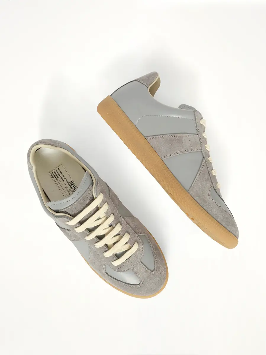 Maison Margiela Replica Leather Sneaker in Dawn Blue | Thumbnail 4 Maison Margiela Replica Leather Sneaker in Dawn Blue | Thumbnail 4