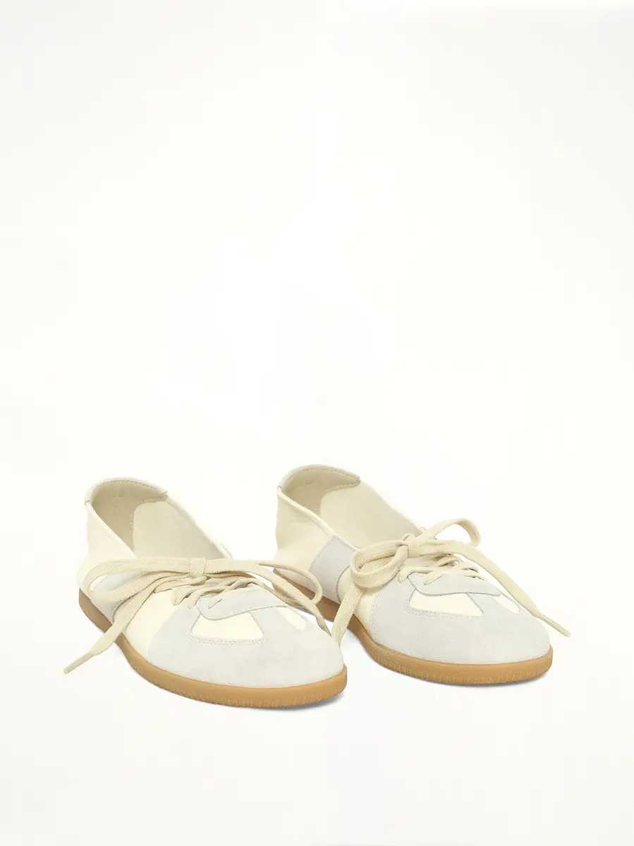 Maison Margiela Replica Soft Laced Ballets in Bleached Sand | Thumbnail 2 Maison Margiela Replica Soft Laced Ballets in Bleached Sand | Thumbnail 2