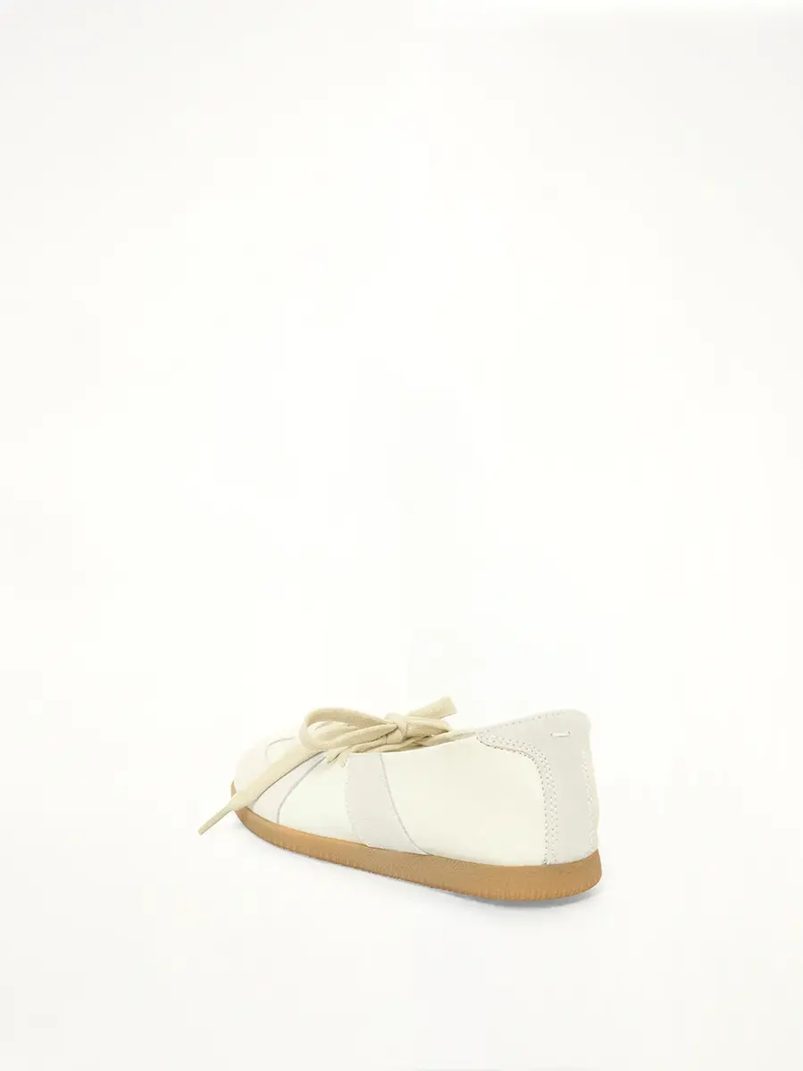 Maison Margiela Replica Soft Laced Ballets in Bleached Sand | Thumbnail 3 Maison Margiela Replica Soft Laced Ballets in Bleached Sand | Thumbnail 3