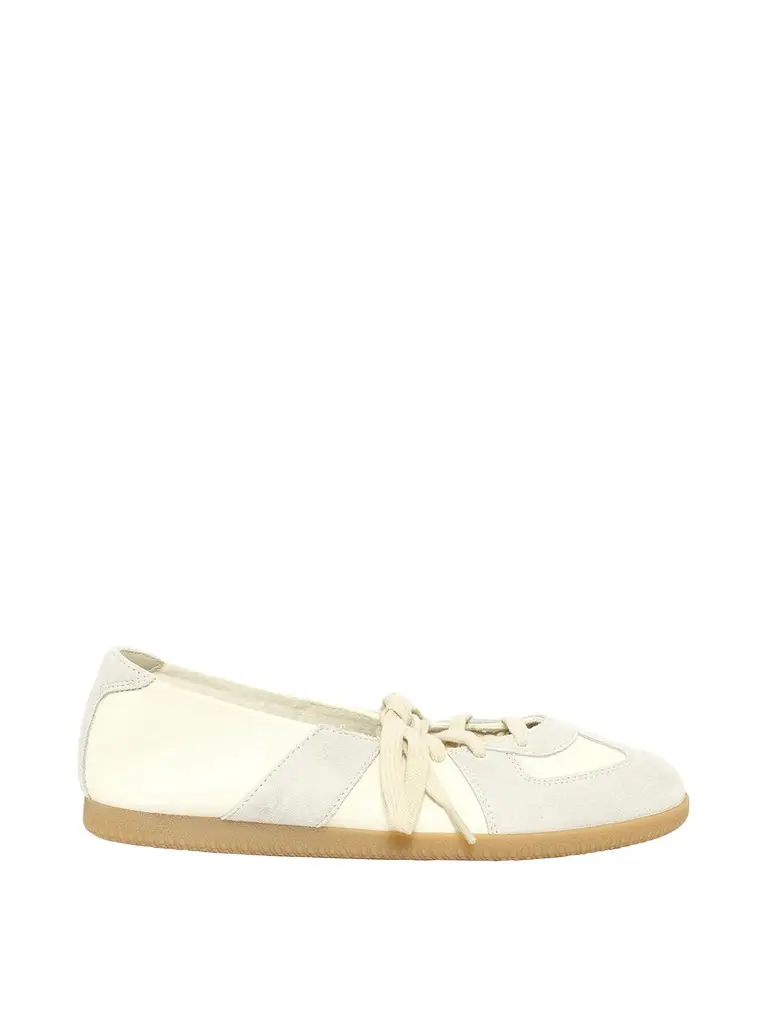 Maison Margiela Replica Soft Laced Ballets in Bleached Sand
