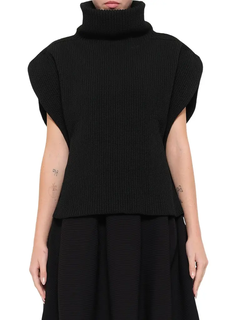 CFCL Low Gauge Crease Highneck Top