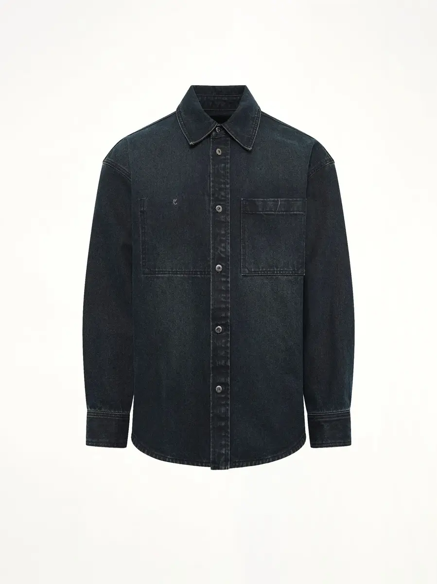 WOOYOUNGMI Washed Denim Shirt | Thumbnail 2