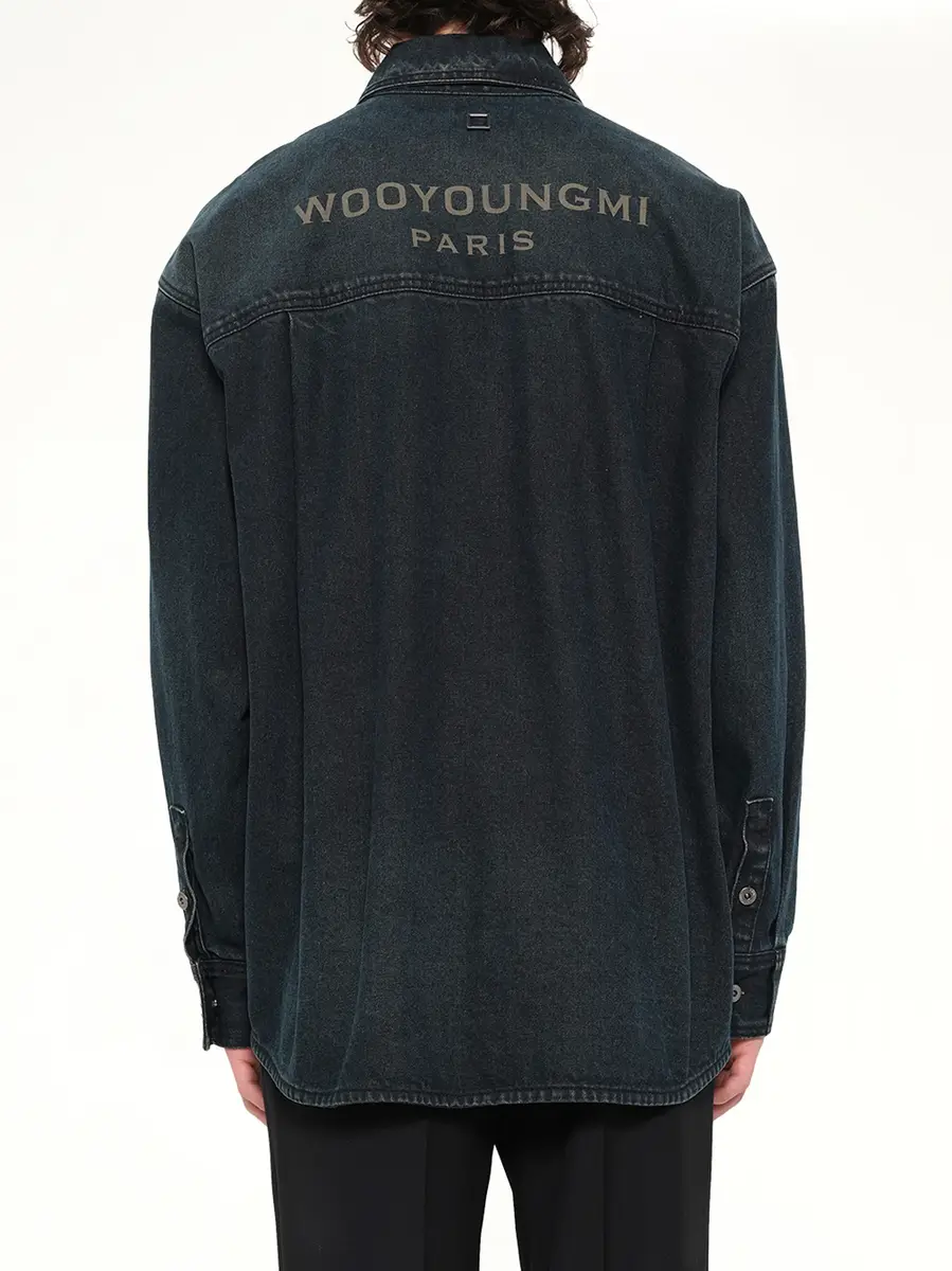 WOOYOUNGMI Washed Denim Shirt | Thumbnail 5