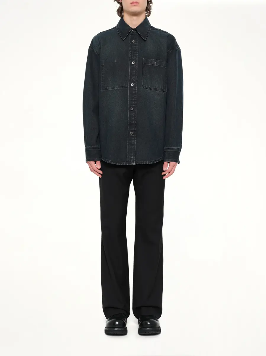 WOOYOUNGMI Washed Denim Shirt | Thumbnail 7