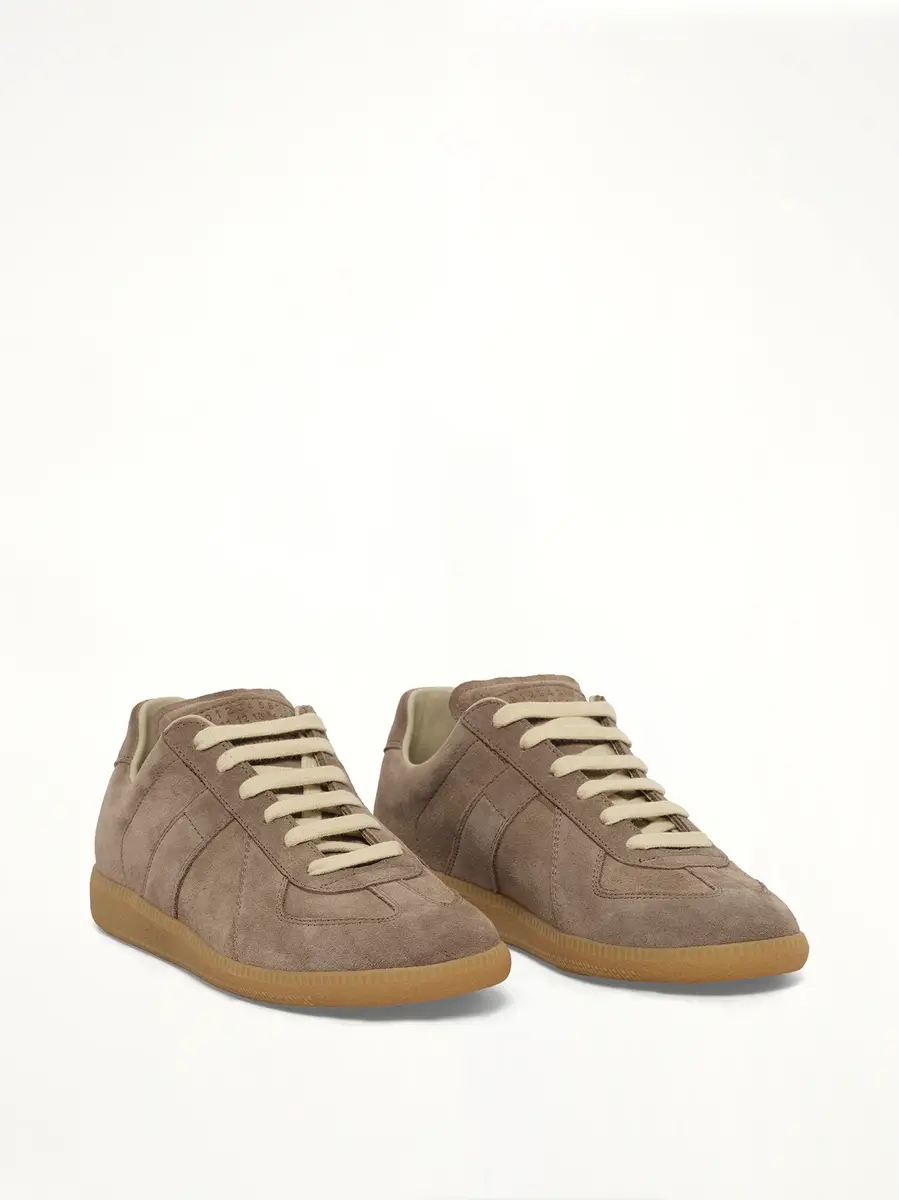 Maison Margiela Replica Leather Sneaker in Taupe | Thumbnail 2 Maison Margiela Replica Leather Sneaker in Taupe | Thumbnail 2