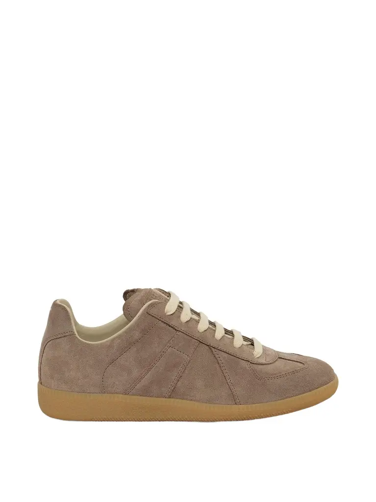 Replica Leather Sneaker in Taupe Replica Leather Sneaker in Taupe