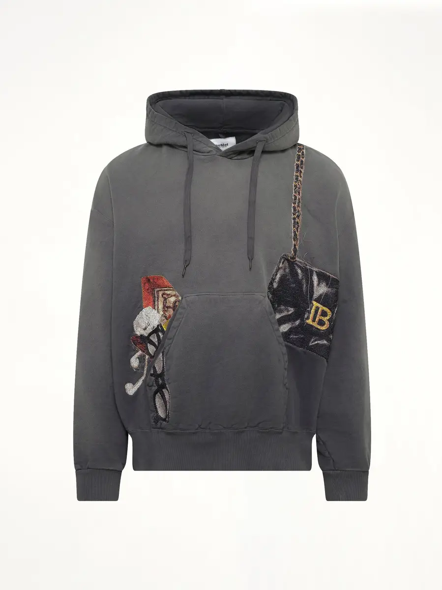 DOUBLET Trompe L'Oeil Embroidery Hoodie | Thumbnail 2 DOUBLET Trompe L'Oeil Embroidery Hoodie | Thumbnail 2