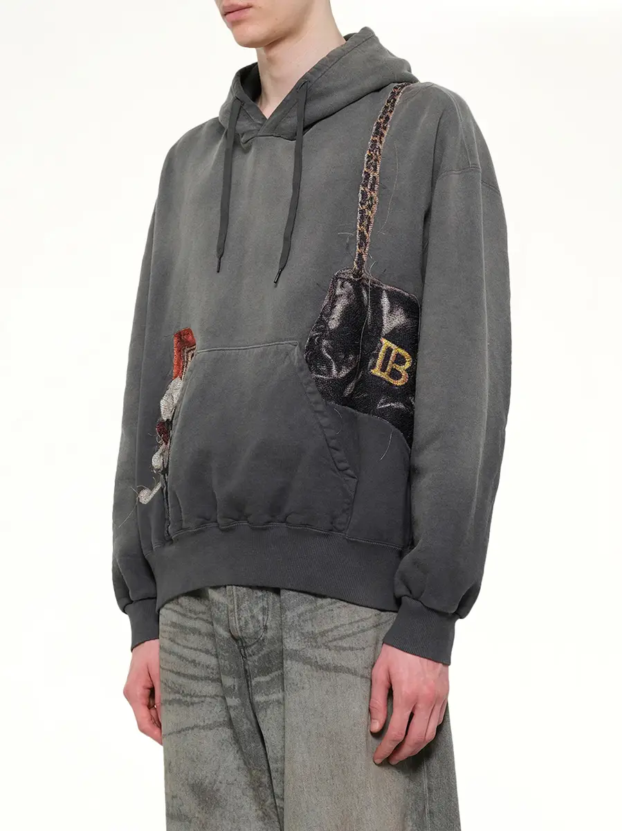 DOUBLET Trompe L'Oeil Embroidery Hoodie | Thumbnail 3 DOUBLET Trompe L'Oeil Embroidery Hoodie | Thumbnail 3