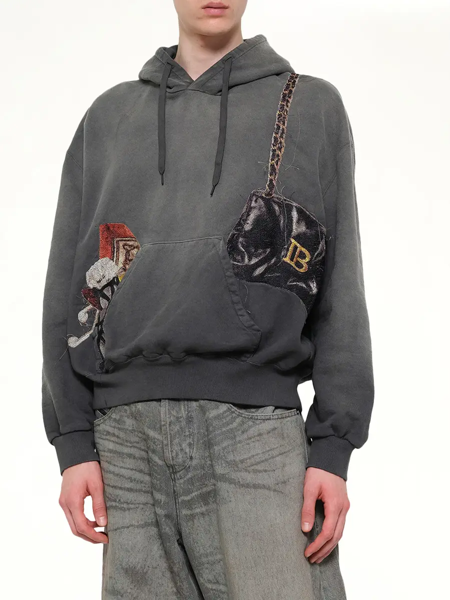 DOUBLET Trompe L'Oeil Embroidery Hoodie | Thumbnail 6 DOUBLET Trompe L'Oeil Embroidery Hoodie | Thumbnail 6