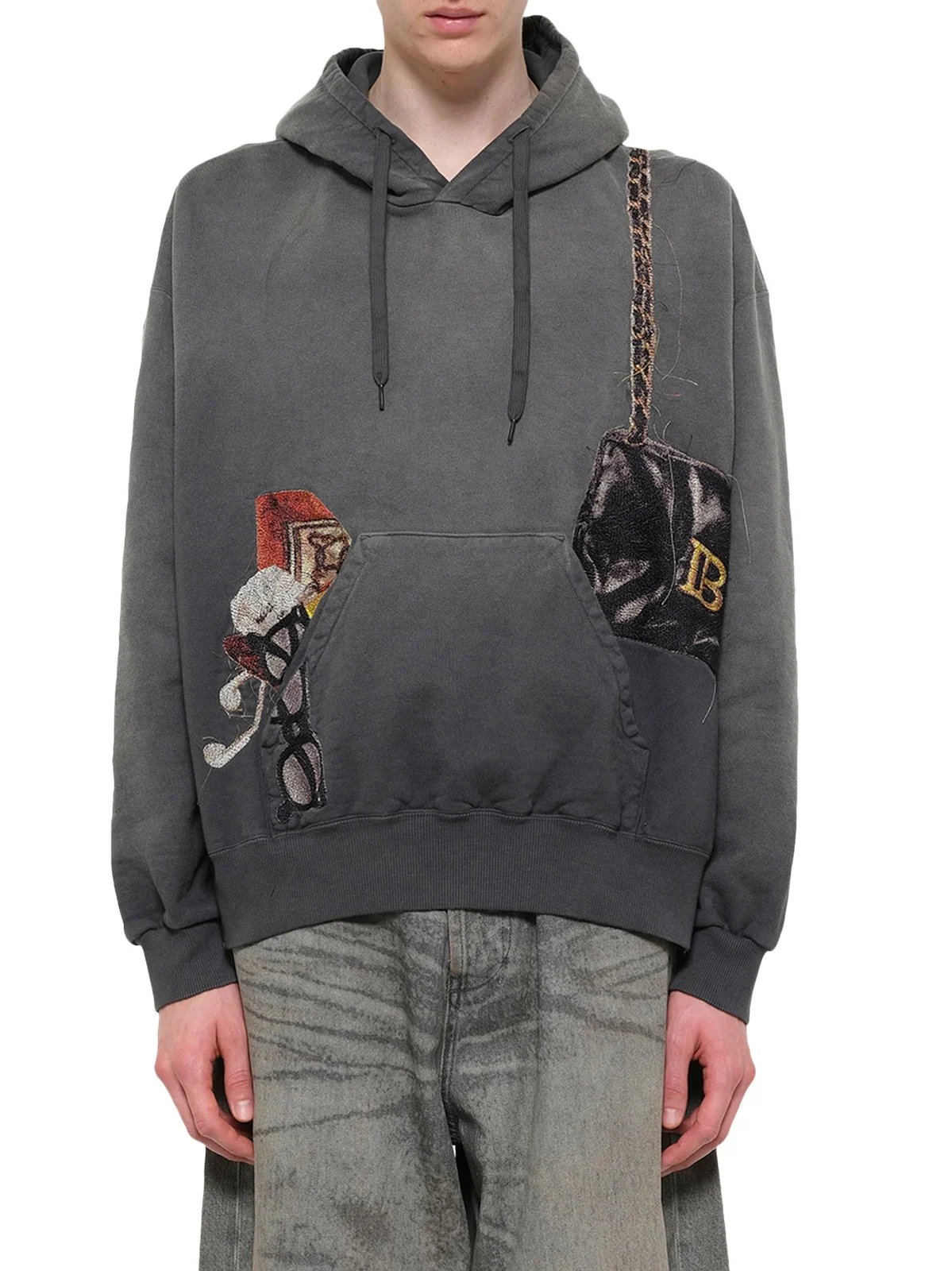 Trompe L'Oeil Embroidery Hoodie Trompe L'Oeil Embroidery Hoodie