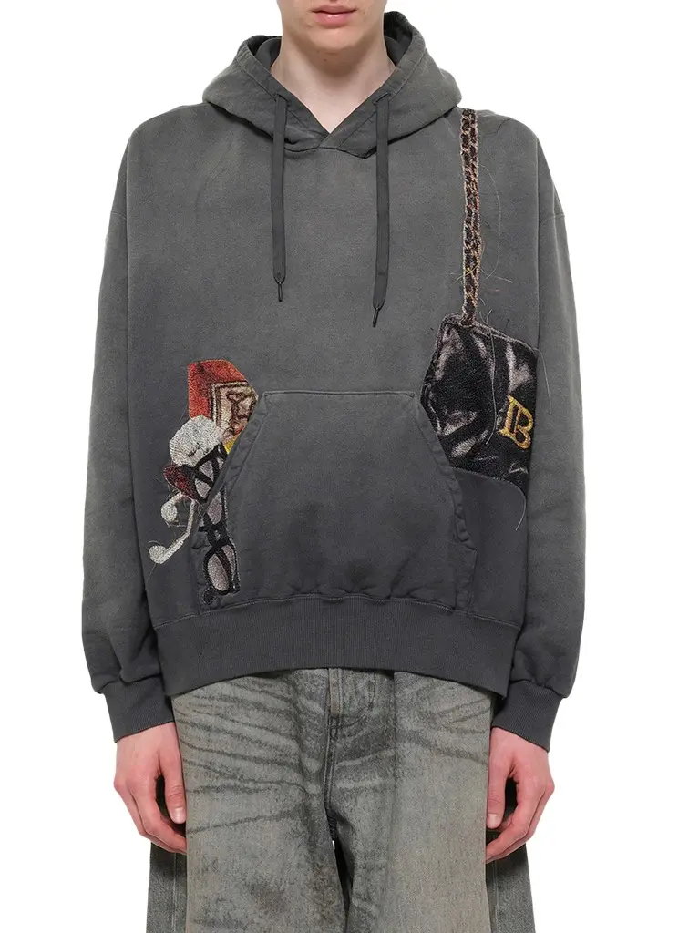 Trompe L'Oeil Embroidery Hoodie Trompe L'Oeil Embroidery Hoodie