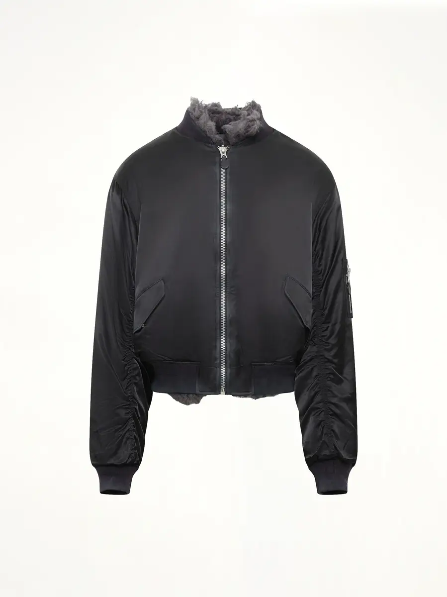 DOUBLET Smoke Fur Reversible Bomber Jacket | Thumbnail 2 DOUBLET Smoke Fur Reversible Bomber Jacket | Thumbnail 2