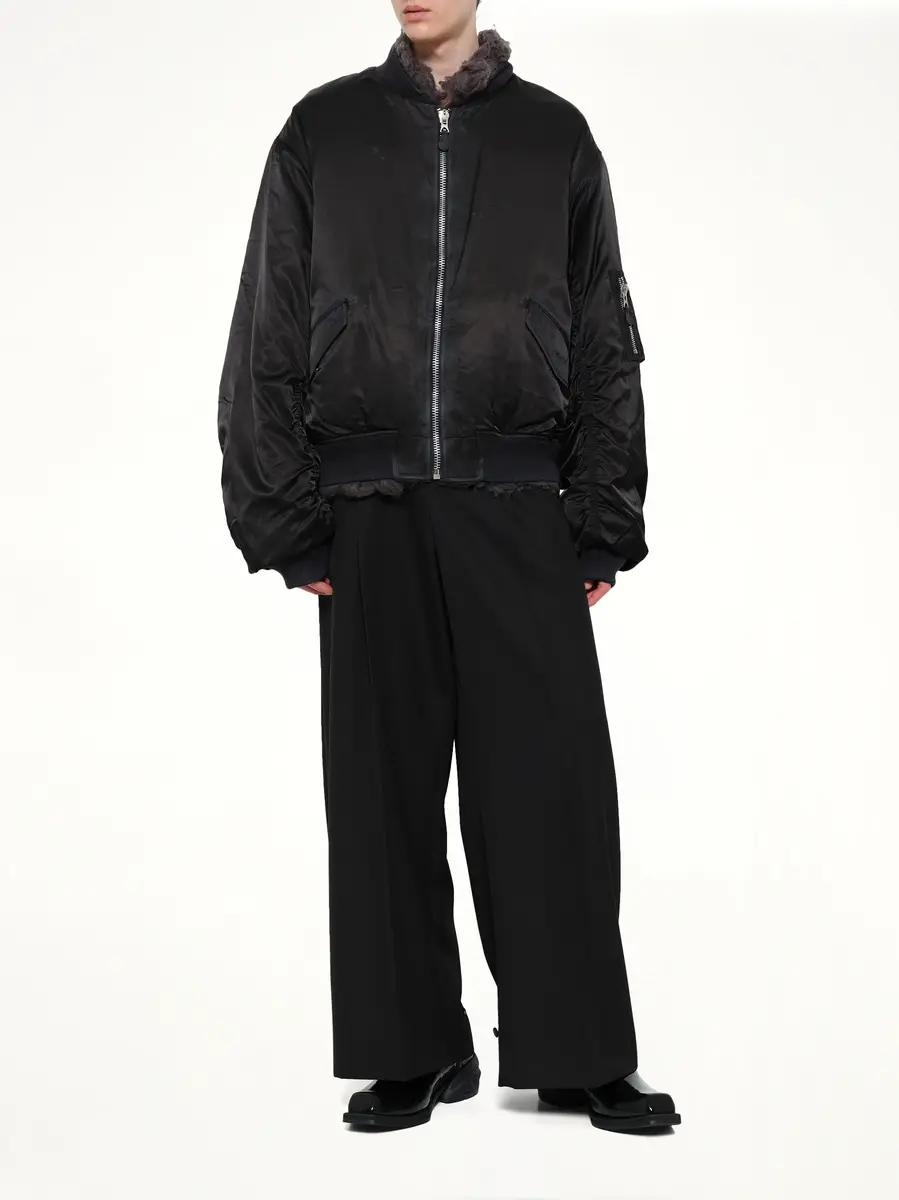 DOUBLET Smoke Fur Reversible Bomber Jacket | Thumbnail 4 DOUBLET Smoke Fur Reversible Bomber Jacket | Thumbnail 4