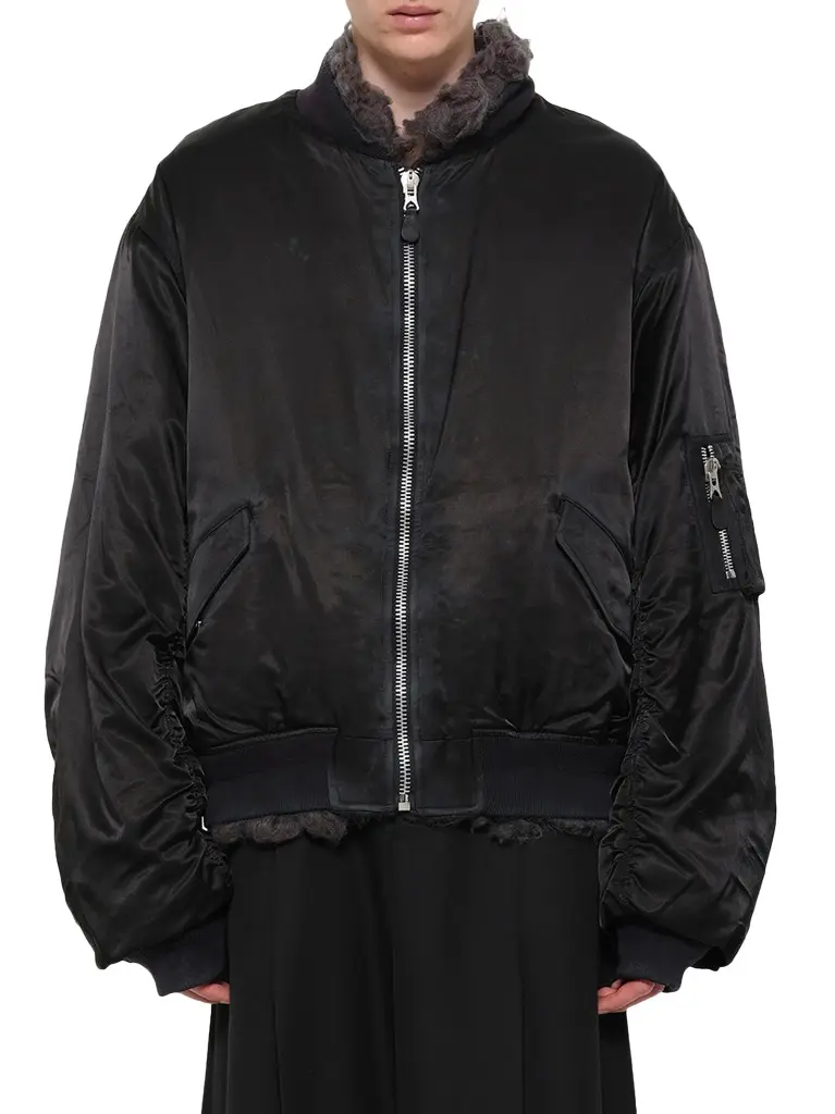 DOUBLET Smoke Fur Reversible Bomber Jacket