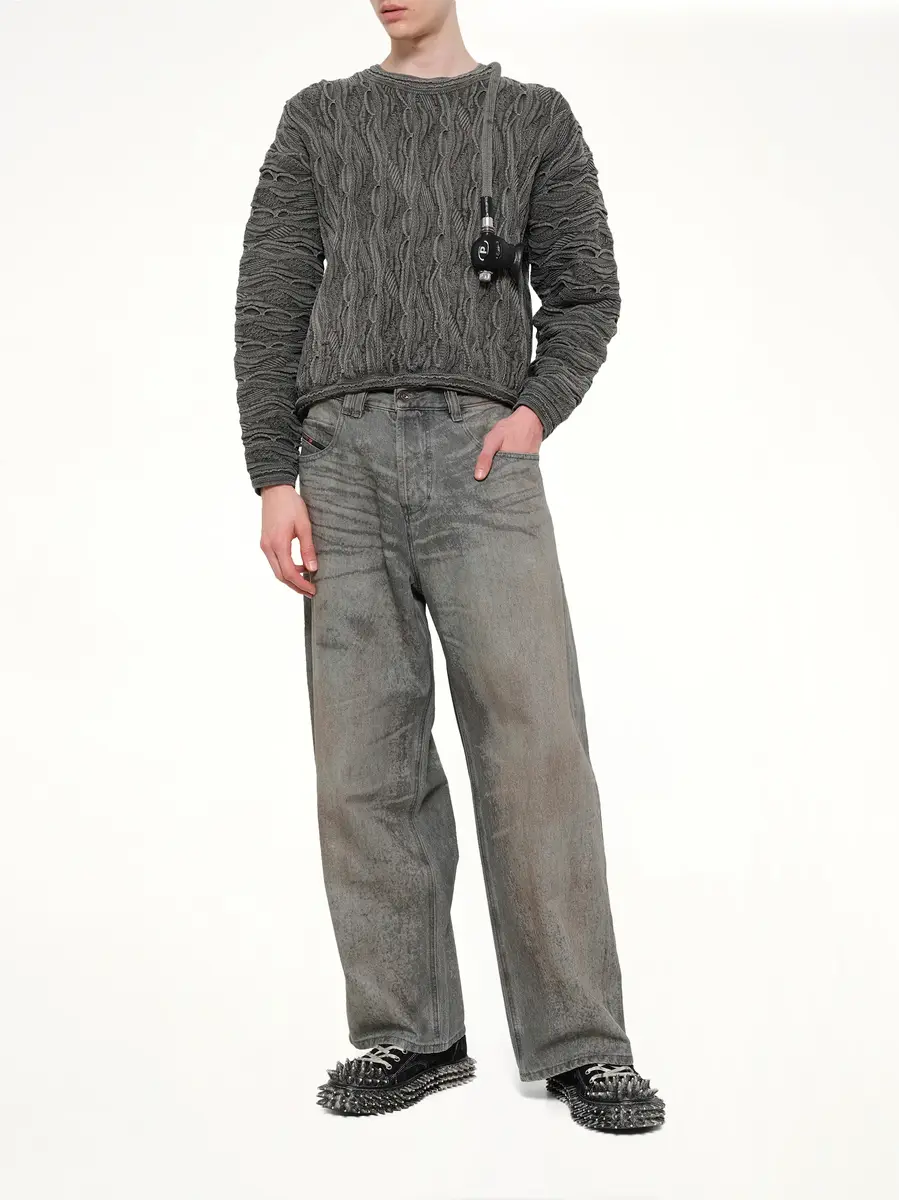 DOUBLET Air Yarn Regulator Knit Pullover in Charcoal | Thumbnail 4 DOUBLET Air Yarn Regulator Knit Pullover in Charcoal | Thumbnail 4