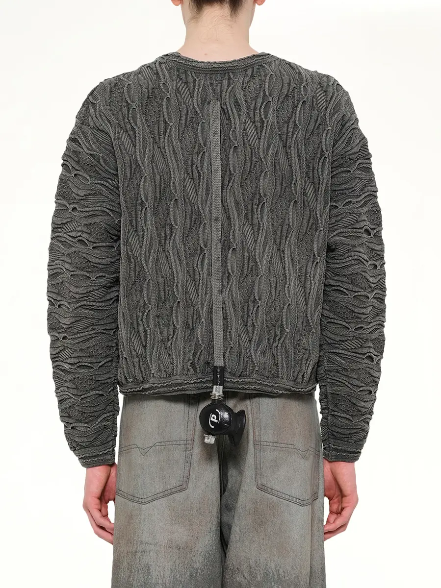 DOUBLET Air Yarn Regulator Knit Pullover in Charcoal | Thumbnail 5 DOUBLET Air Yarn Regulator Knit Pullover in Charcoal | Thumbnail 5