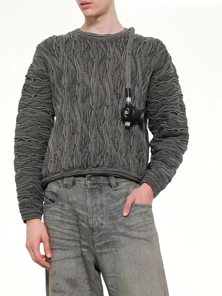 DOUBLET Air Yarn Regulator Knit Pullover in Charcoal | Thumbnail 6 DOUBLET Air Yarn Regulator Knit Pullover in Charcoal | Thumbnail 6