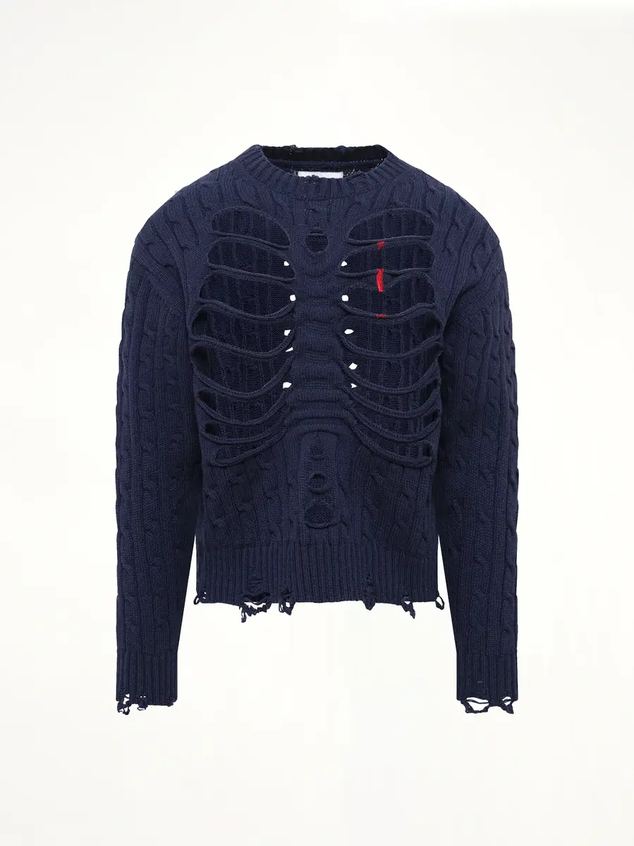 DOUBLET Rib Cage Cable Knit Pullover | Thumbnail 2