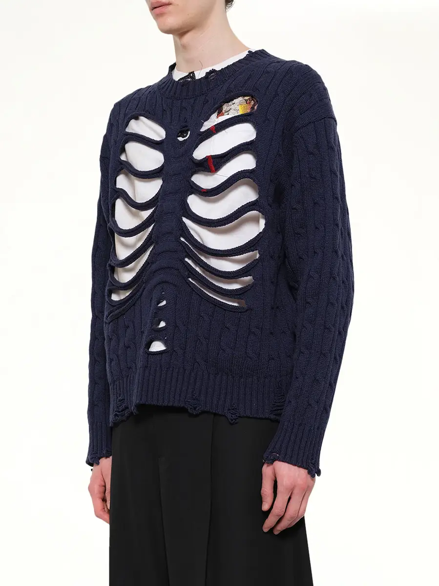 DOUBLET Rib Cage Cable Knit Pullover | Thumbnail 3