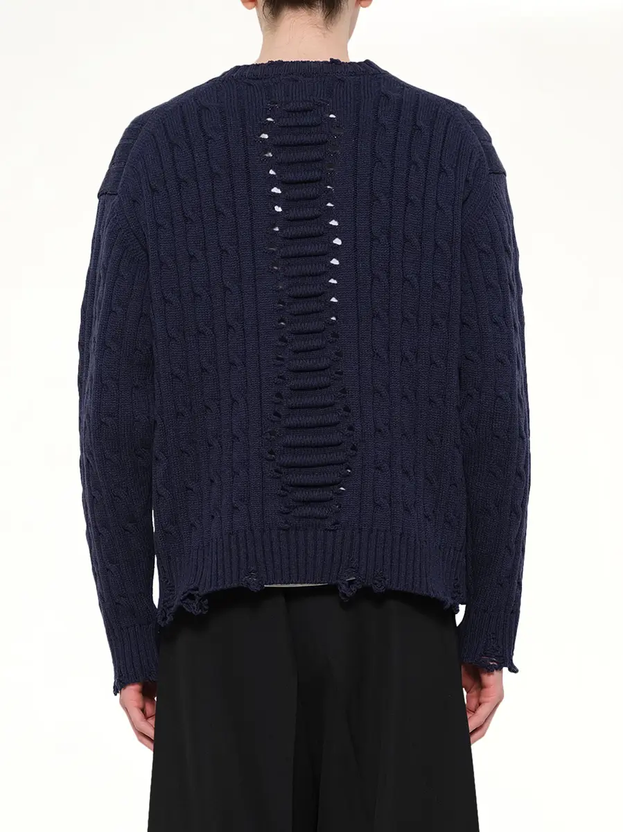 DOUBLET Rib Cage Cable Knit Pullover | Thumbnail 5