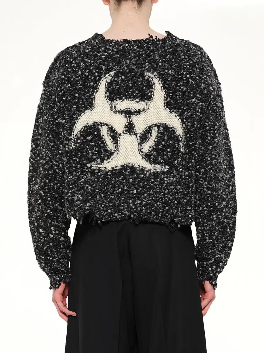 DOUBLET Acting Gas Mask Knit Pullover in Charcoal | Thumbnail 5 DOUBLET Acting Gas Mask Knit Pullover in Charcoal | Thumbnail 5
