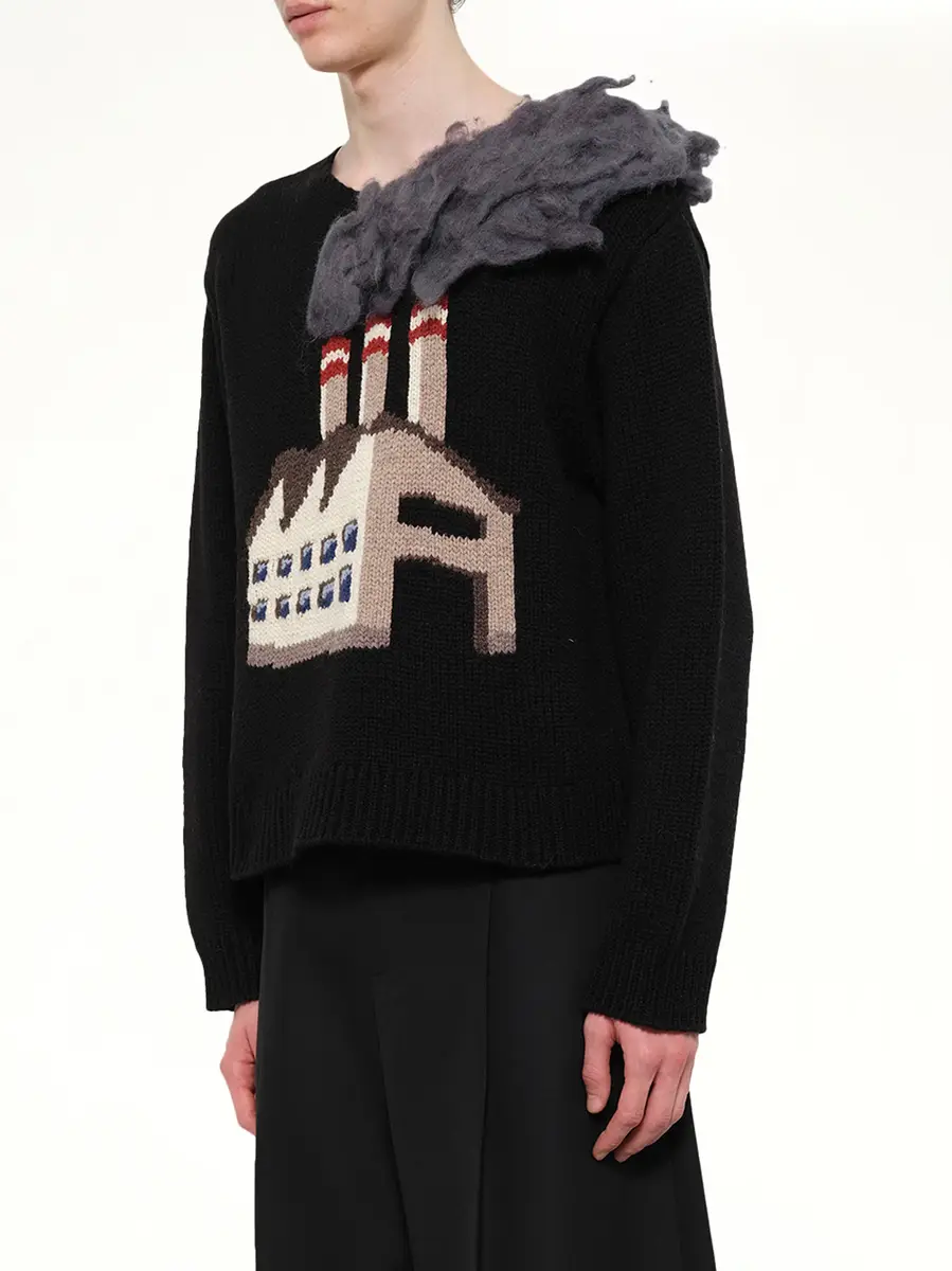 DOUBLET Smoking Factory Intarsia Knit Pullover | Thumbnail 3 DOUBLET Smoking Factory Intarsia Knit Pullover | Thumbnail 3