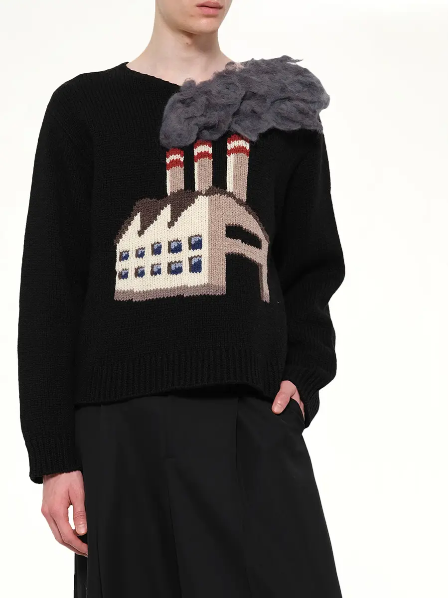 DOUBLET Smoking Factory Intarsia Knit Pullover | Thumbnail 6 DOUBLET Smoking Factory Intarsia Knit Pullover | Thumbnail 6