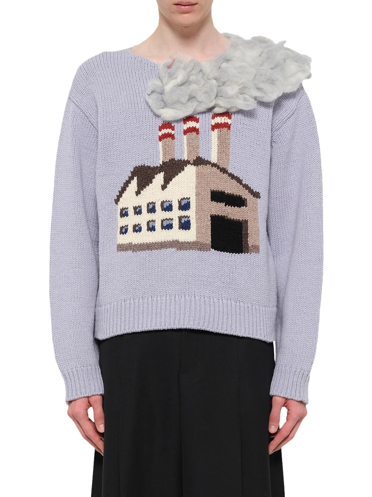 DOUBLET Smoking Factory Intarsia Knit Pullover