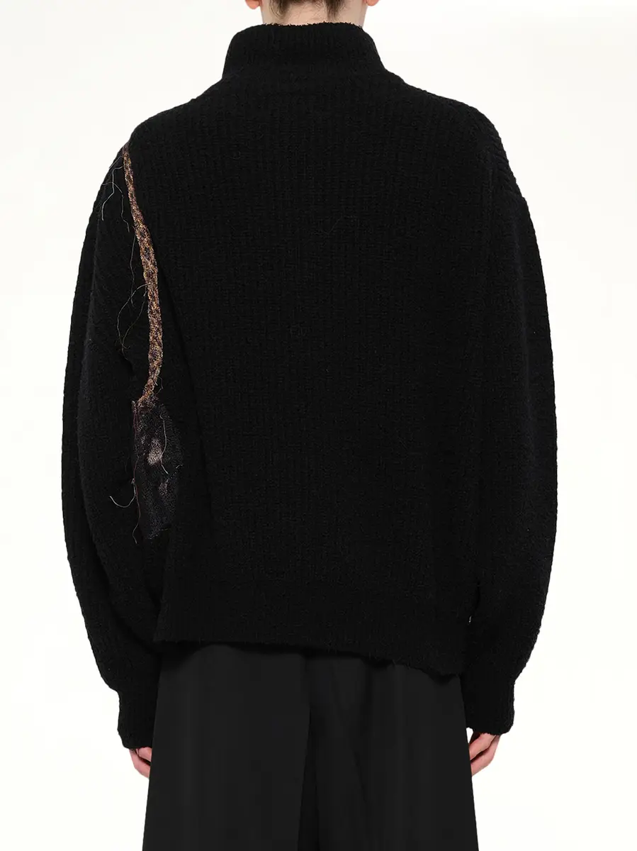 DOUBLET Trompe L'Oeil Embroidery Half Zip Knit | Thumbnail 5 DOUBLET Trompe L'Oeil Embroidery Half Zip Knit | Thumbnail 5