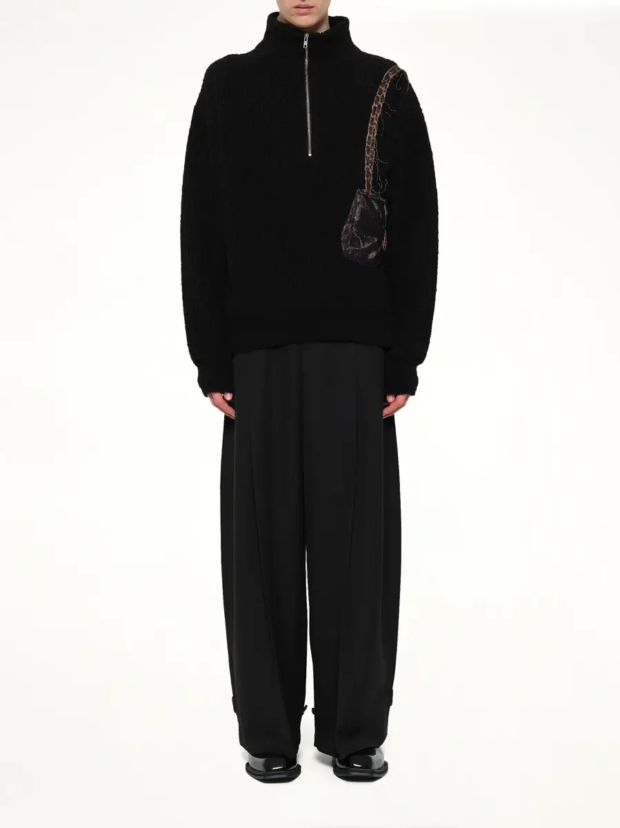 DOUBLET Trompe L'Oeil Embroidery Half Zip Knit | Thumbnail 7 DOUBLET Trompe L'Oeil Embroidery Half Zip Knit | Thumbnail 7