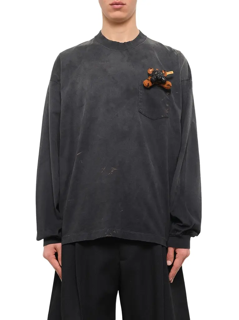 DOUBLET Gas Mask Bear Long Sleeve T-shirt