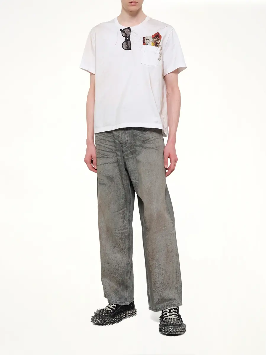 DOUBLET Trompe L'Oeil Embroidery T-shirt | Thumbnail 4 DOUBLET Trompe L'Oeil Embroidery T-shirt | Thumbnail 4