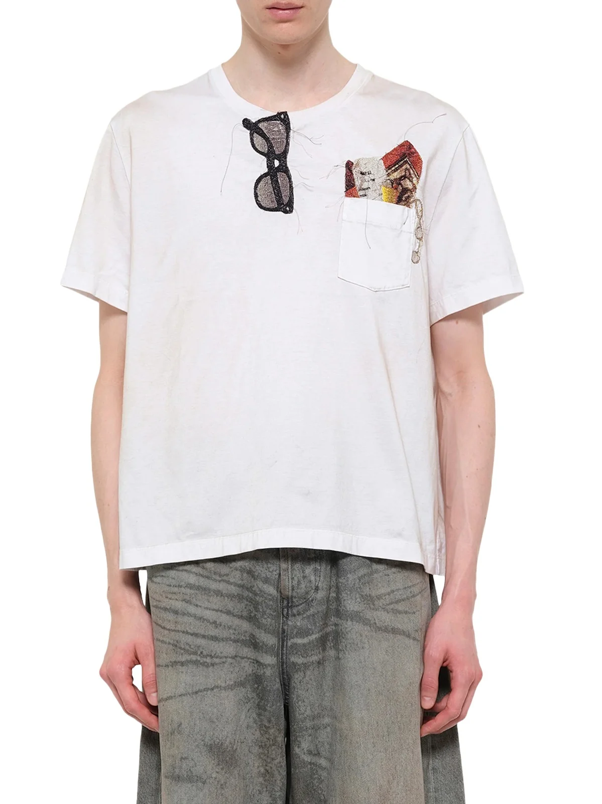 Trompe L'Oeil Embroidery T-shirt Trompe L'Oeil Embroidery T-shirt