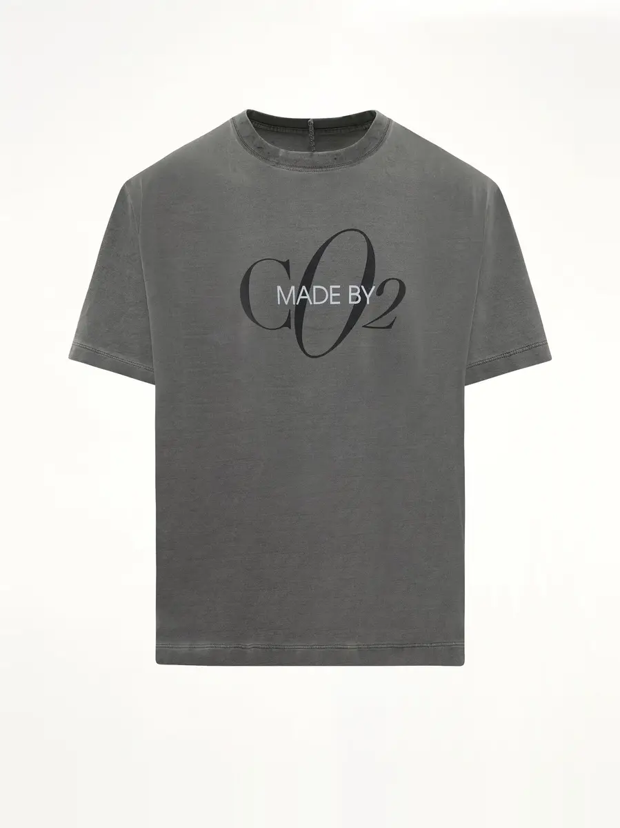 DOUBLET Co2 Air Yarn T-shirt in Charcoal | Thumbnail 2 DOUBLET Co2 Air Yarn T-shirt in Charcoal | Thumbnail 2