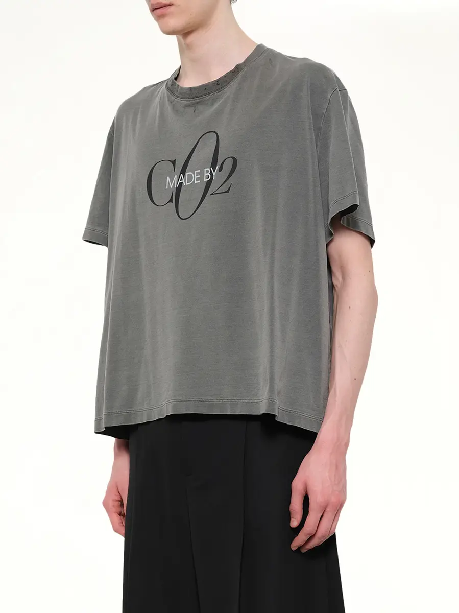 DOUBLET Co2 Air Yarn T-shirt in Charcoal | Thumbnail 3 DOUBLET Co2 Air Yarn T-shirt in Charcoal | Thumbnail 3