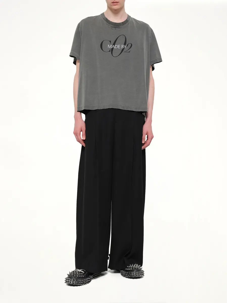 DOUBLET Co2 Air Yarn T-shirt in Charcoal | Thumbnail 4 DOUBLET Co2 Air Yarn T-shirt in Charcoal | Thumbnail 4