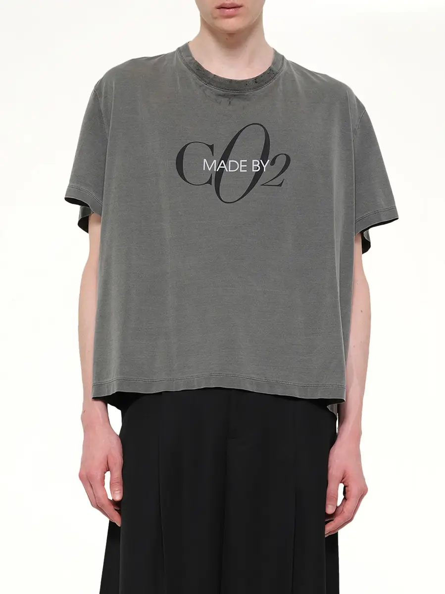 DOUBLET Co2 Air Yarn T-shirt in Charcoal | Thumbnail 6 DOUBLET Co2 Air Yarn T-shirt in Charcoal | Thumbnail 6