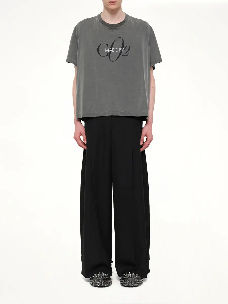 DOUBLET Co2 Air Yarn T-shirt in Charcoal | Thumbnail 7 DOUBLET Co2 Air Yarn T-shirt in Charcoal | Thumbnail 7