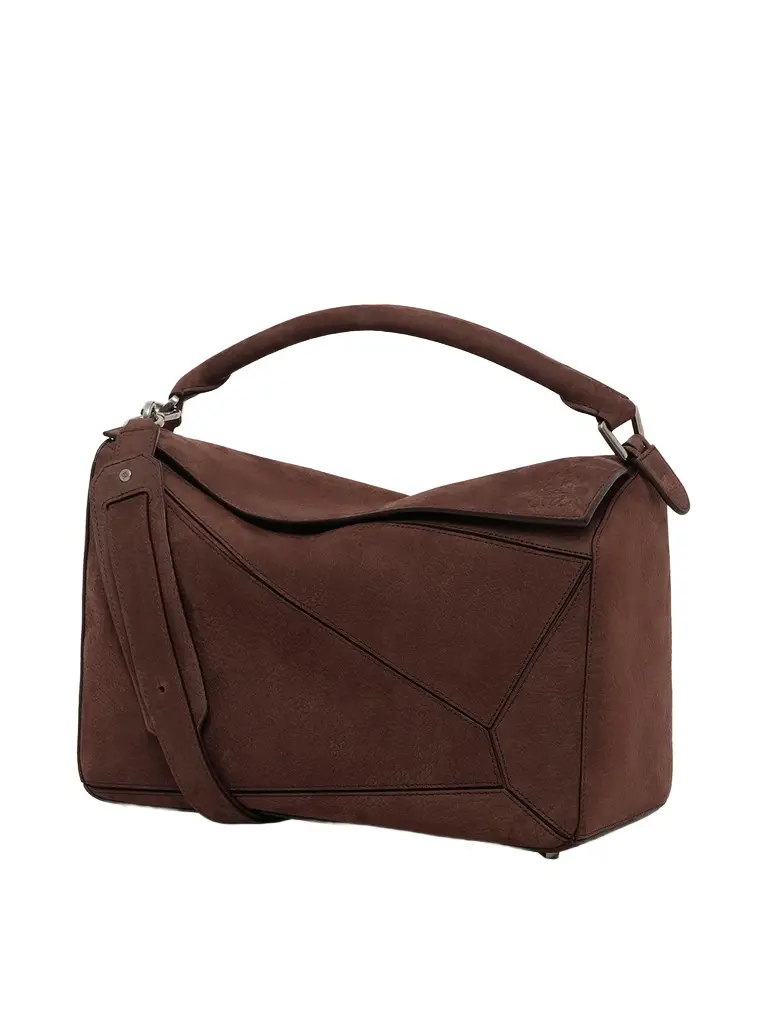 Loewe Puzzle Large Bag in Dark Chestnut