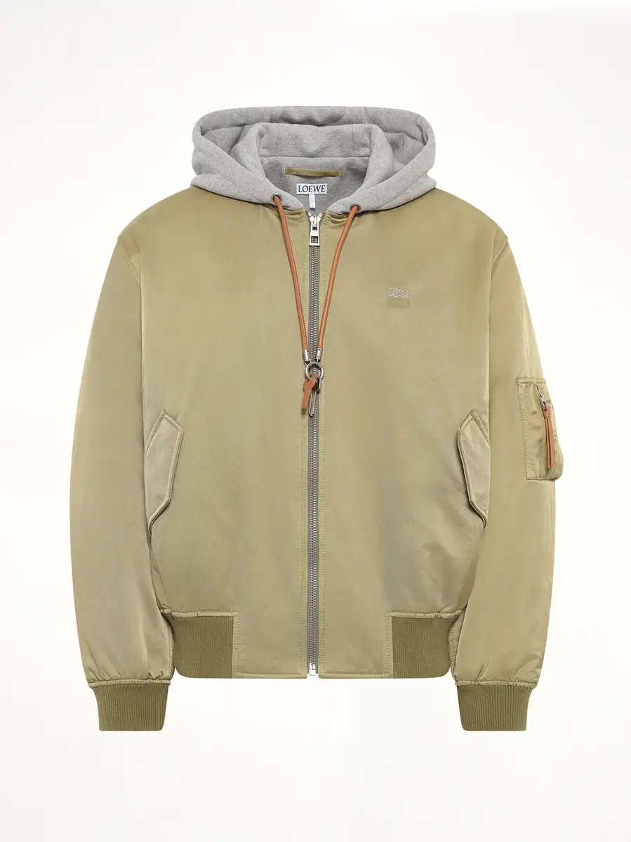 Loewe Bomber Jacket in Khaki Green | Thumbnail 2 Loewe Bomber Jacket in Khaki Green | Thumbnail 2