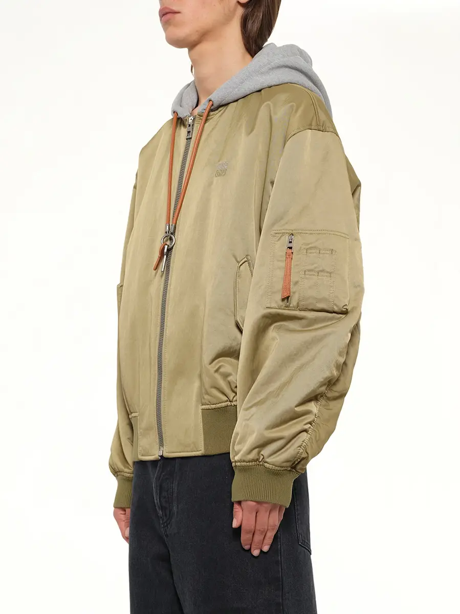 Loewe Bomber Jacket in Khaki Green | Thumbnail 3 Loewe Bomber Jacket in Khaki Green | Thumbnail 3