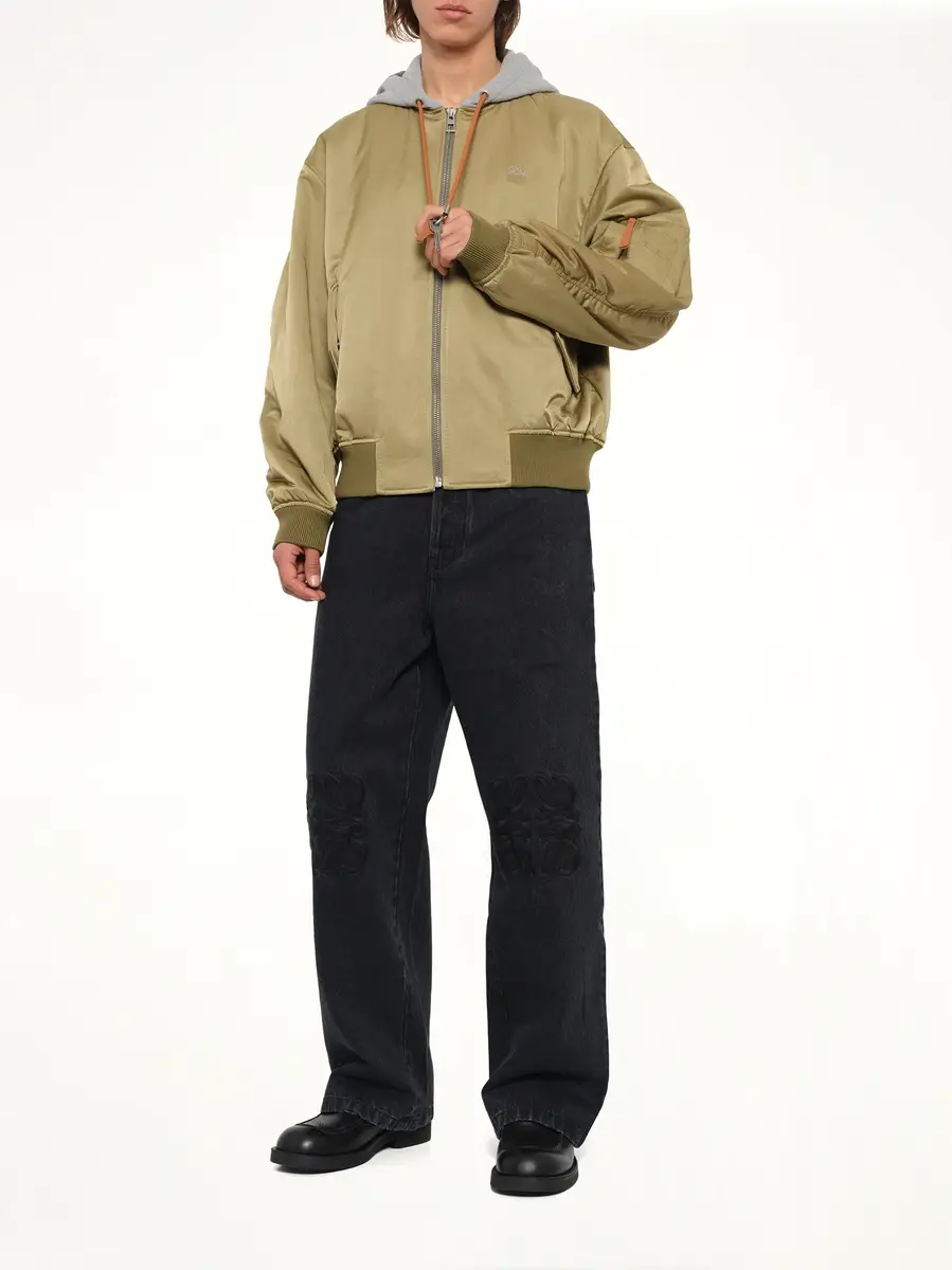 Loewe Bomber Jacket in Khaki Green | Thumbnail 4 Loewe Bomber Jacket in Khaki Green | Thumbnail 4