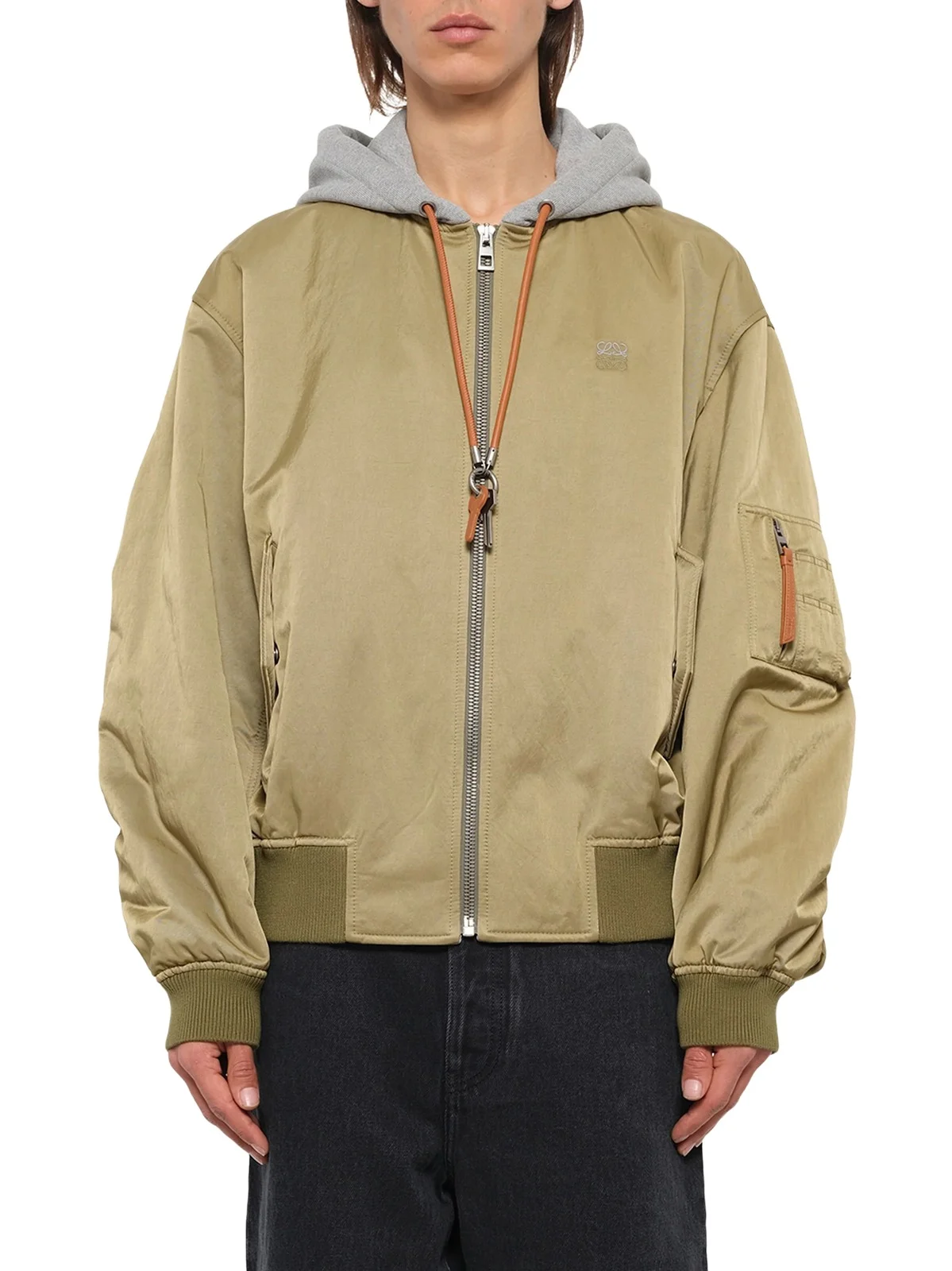 Loewe Bomber Jacket in Khaki Green