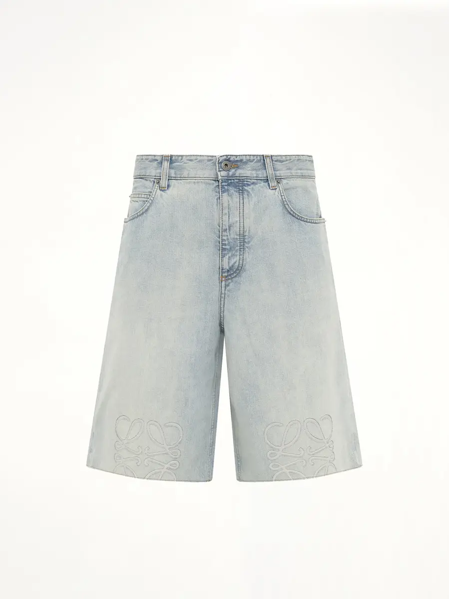 Loewe Anagram Shorts in Washed Blue | Thumbnail 2 Loewe Anagram Shorts in Washed Blue | Thumbnail 2