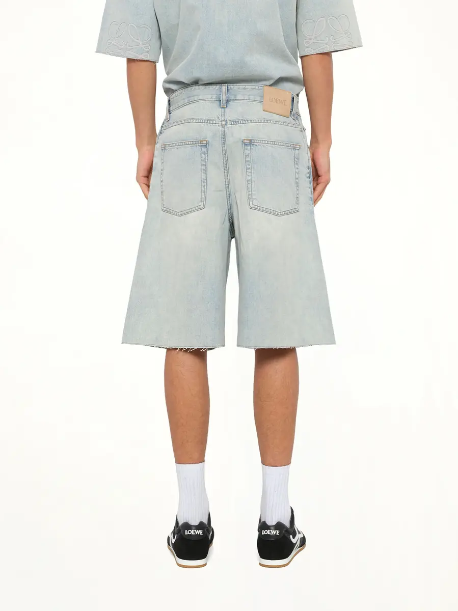 Loewe Anagram Shorts in Washed Blue | Thumbnail 5 Loewe Anagram Shorts in Washed Blue | Thumbnail 5
