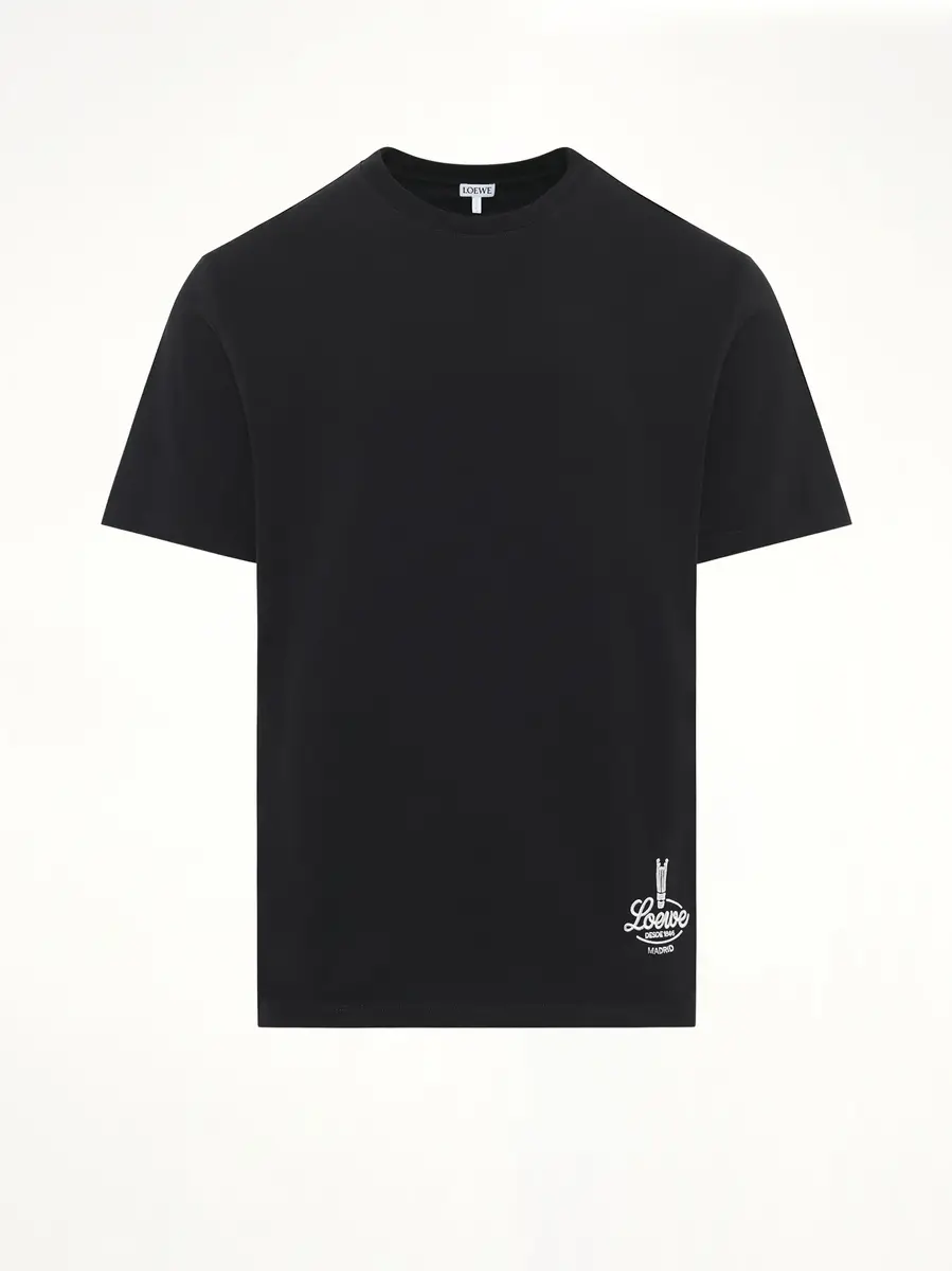 Loewe Back Print Relaxed Fit T-shirt in Black/white | Thumbnail 2