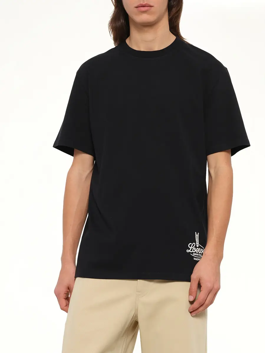 Loewe Back Print Relaxed Fit T-shirt in Black/white | Thumbnail 6