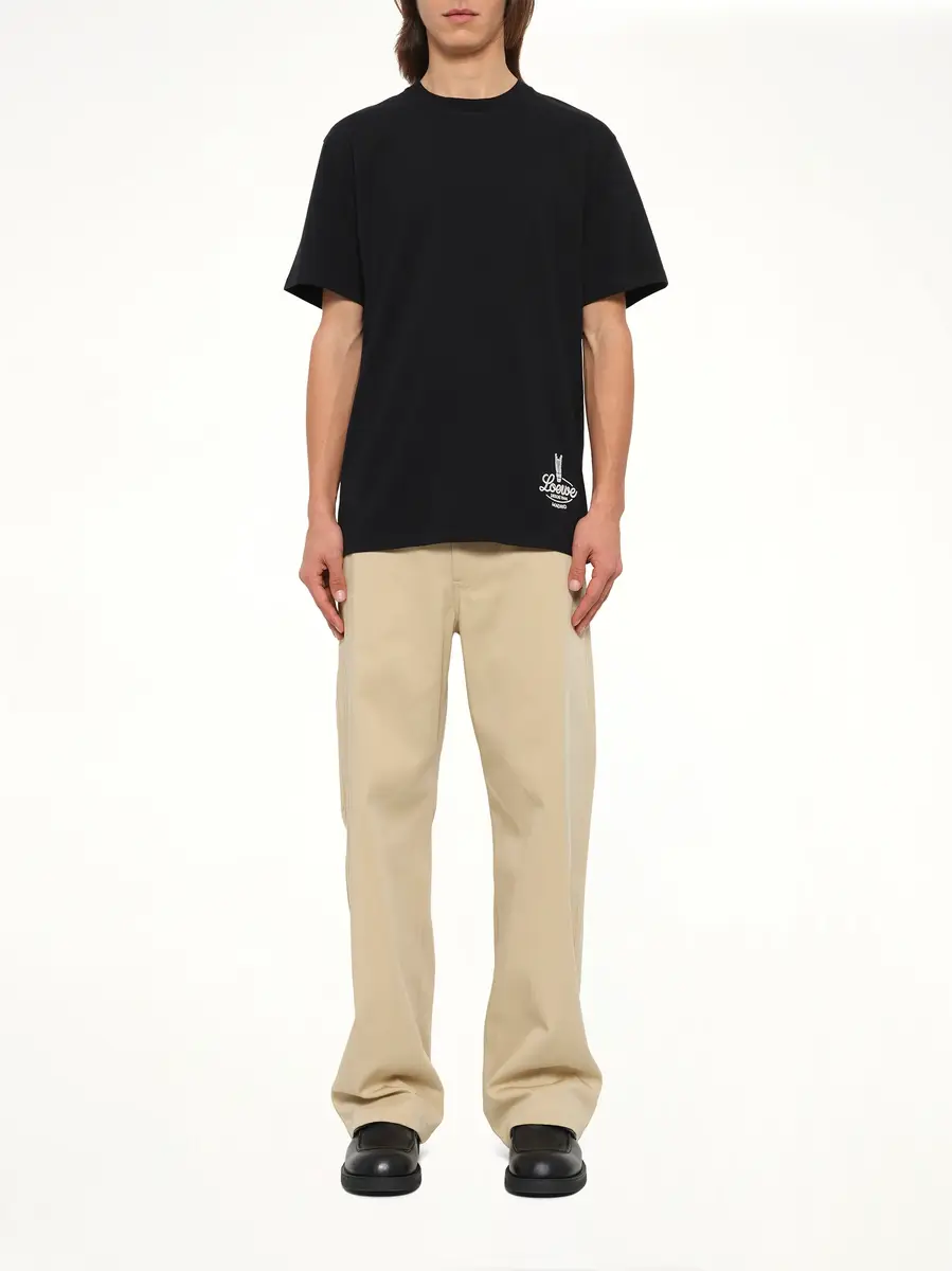 Loewe Back Print Relaxed Fit T-shirt in Black/white | Thumbnail 7